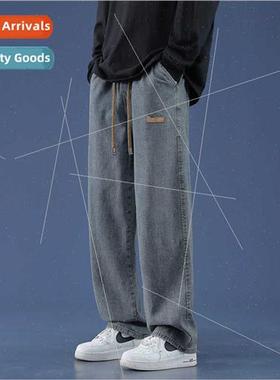 Autumn winter new strapped denim peplum pants men pants Japa