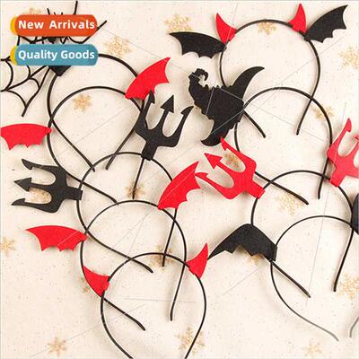 2022 new Halloween hair bands bat head button ghost festival