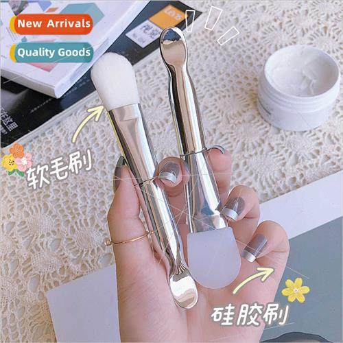 Double-ended mask brush silicone soft hair digging spoon mas