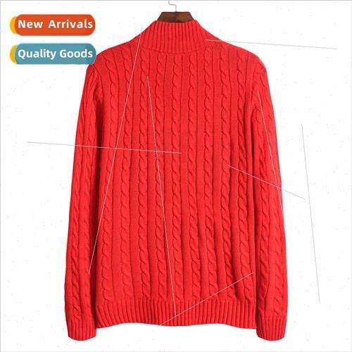 2023 new men fashion nd leisure solid color collar pullover