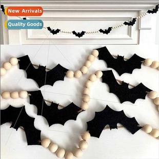 Felt Bats Bat New Wooden Black Party Bea Halloween