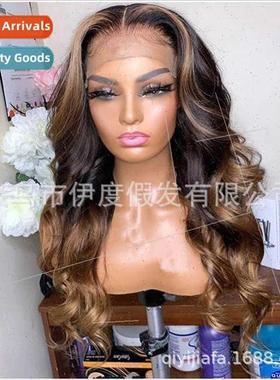 Europe long bangs center parted long curly hair big waves go