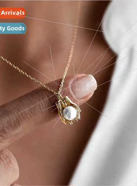 Temperament hundred matching palm pearl necklace female crea