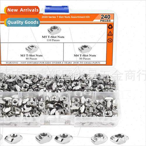 240pcs box 2020 nickel plated EU t-nut block nuts适用aluminu