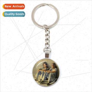 New TV characters keychain cute paramedic glass hanging bag