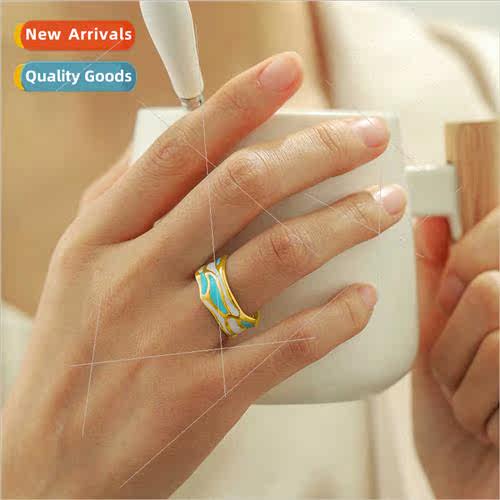 Europe fashion versatile creative stainless steel gold openi