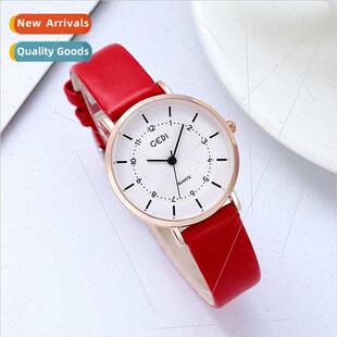 New Roman Numeral Disc Fashion Watch Leather Strap Model