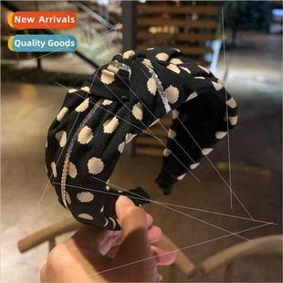 hair band bow fashion headband fabric simple dot Korea polka
