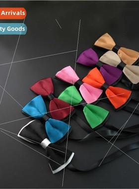 5412 Men Bow Tie Color Blocking Bow Tie Children Double Laye