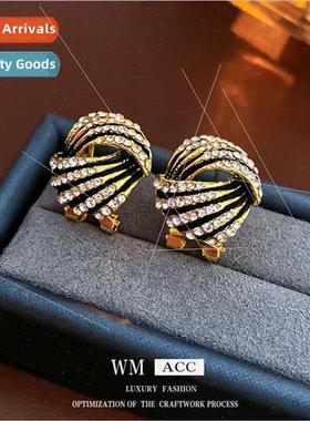 lver pin earrings diamond interlocking old earrings fashion