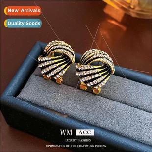 pin old earrings interlocking fashion diamond lver
