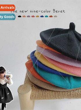 Baby hat spring fall  female baby beret infant wool cap fall