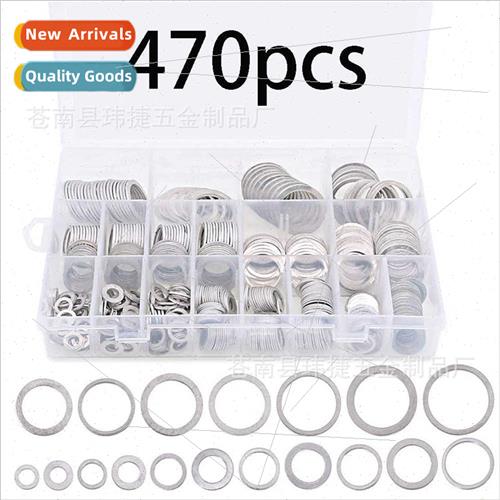 470pcs aluminum gaskets hardware round gaskets flat washers