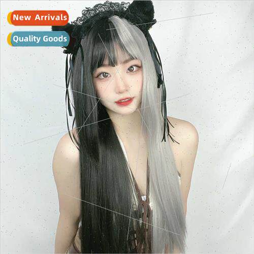 wig female yin yang color long air bangs lola styling chemic
