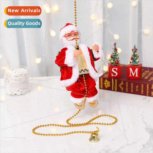 Electric music Santa Climbing beads old man doll Christmas h