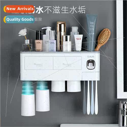 Bathroom shelves sink toothbrush cup squeeze toothpaste arti