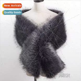fox hair stage imation dinner female fur shawl Winter large