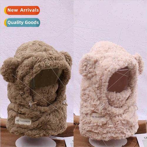 Winter thickened velvet mask scarf one cycling warm Thunderb