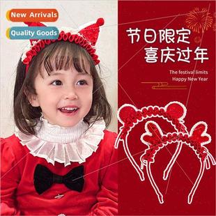 girls rabb ears Children headdress bands red baby hair