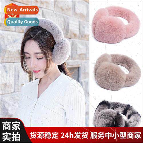 Winter real otter rabb hair ear sets female ear muffs ear mu