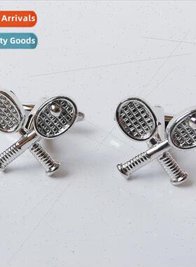Copper Vegan Metal Cross Tennis Racket French Cufflinks Fun