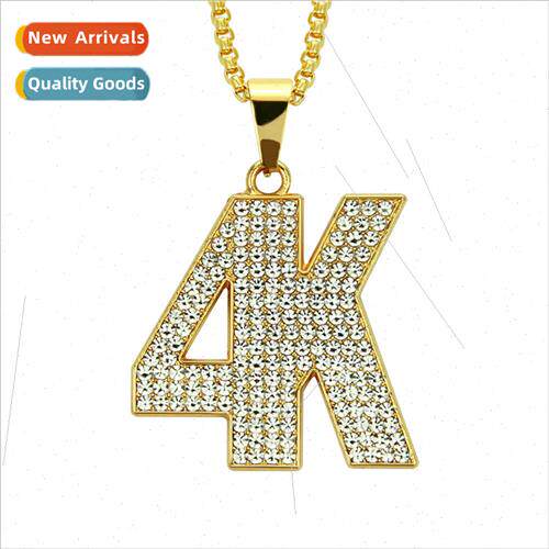 Necklace Hip Hop Hip Hop 4K Diamond Hip Hop Pendant Necklace