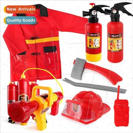 Backpack water gun summer children cartoon pull-out fire ext