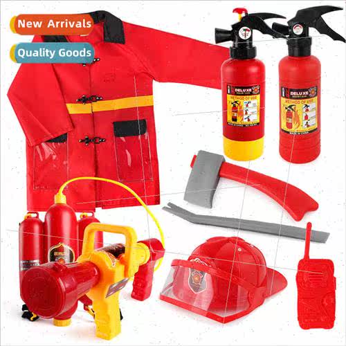 Backpack water gun summer children cartoon pull-out fire ext