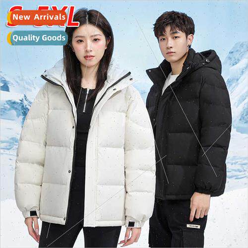 Winter tide solid color down jacket men women school unim fa