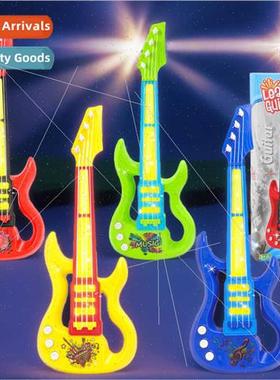 Children electric guar toys 4-string ukulele music lights si
