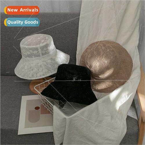 Summer Korea Dongdaemun mesh lace embroidery Ms. fairy hat f
