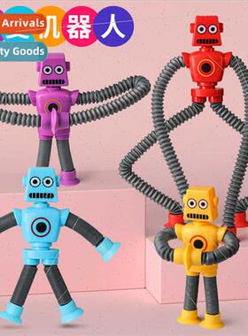 Suction cup hundred change robot toy retractable giraffe sss