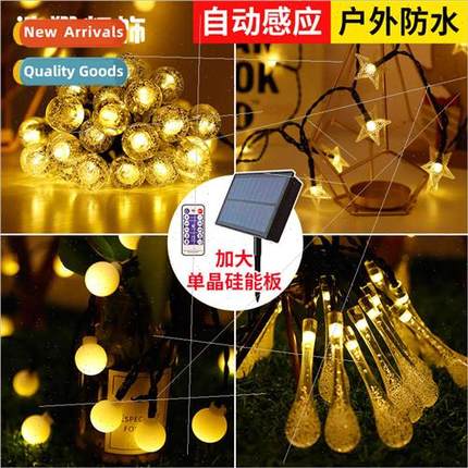 Solar LED String ghts Bubbles Glter Balls Colorful ghts Chri