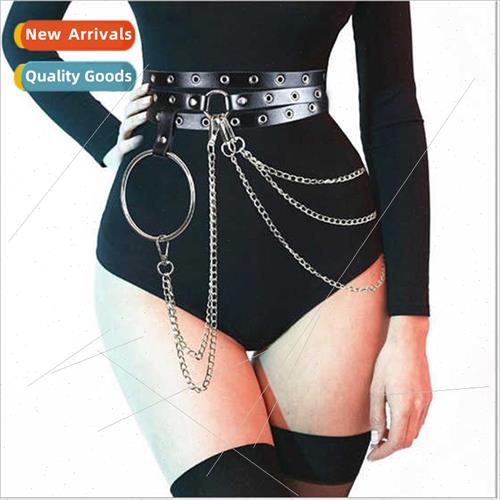Punk concave shape waist chain firehot sexy casual belt chai