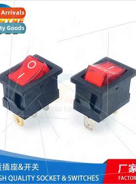 12V 24V Boat Swch 2-Posion 3-Pin wh Red ght KCD1/2-Pin 3-Pin