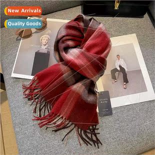 scarf female fall pure birt new wool 2023 100% winter