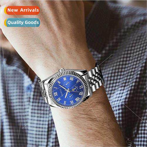 ins new men business personalized quartz watch three eyes si