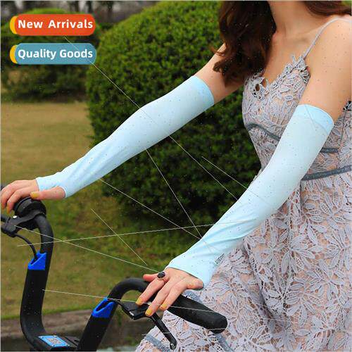 Sunscreen thin ice silk sleeve gloves summer driving riding