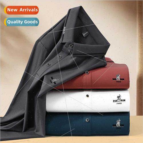 Worker polo shirt ice silk T-shirt whout marks high-end ligh