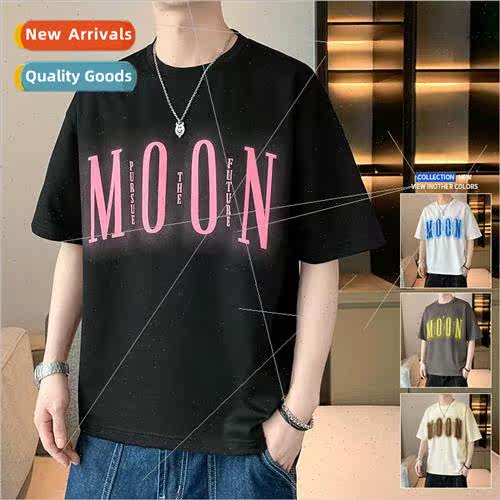 Short-sleeved t-shirt men loose half-sleeved body shirt 2023