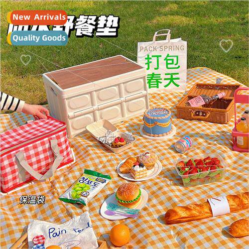 Picnic mat picnic bag outdoor picnic cloth grass mat camping