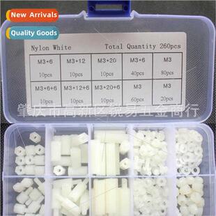260Pcs Set M3 Nylon Whe M-F Hex Screw Nut Stand-off Set