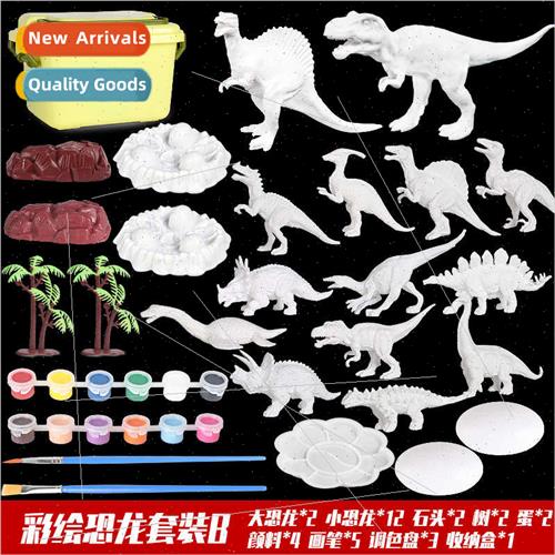 Children diy coloring jungle animal model toys Tyrannosaurus