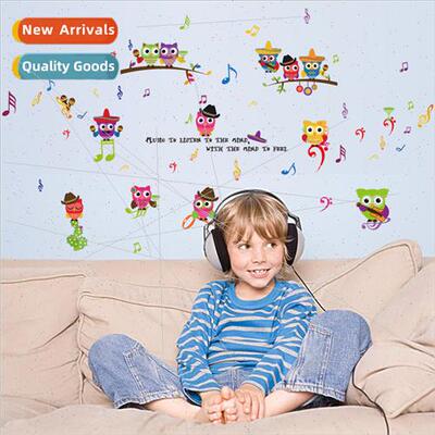 sk7102 owls play music childrens room bedroom entrance cabin