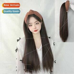 cover temp women piece half one wig long high hair head band