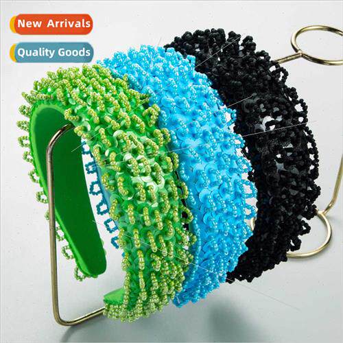Hair bands new fashion sponge balls rice beads hair bands fe