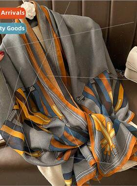 New Europe Uned States cotton linen silk scarf spring fall p