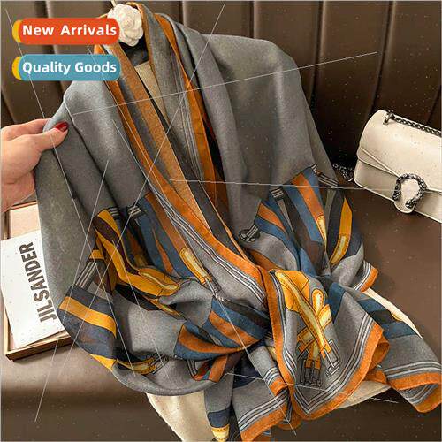New Europe Uned States cotton linen silk scarf spring fall p