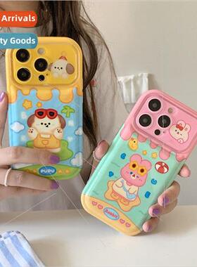 Summer Cartoon Sunglasses Puppy 适用 iPhone 13 Couple 14ProM