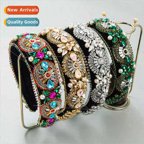 Hair bands Europe fashion baroque court heavy full diamond h